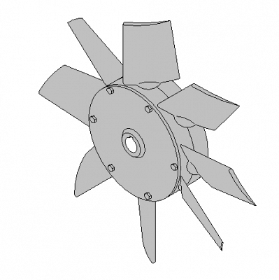 Ventilator D.560 Alu - desni komplet