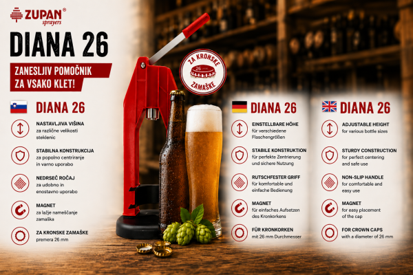Zapiralec za pivo Diana 26