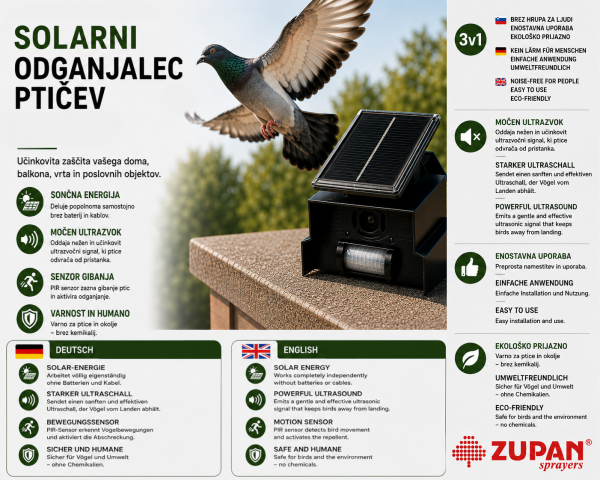 Odganjalec ptičev - solarni